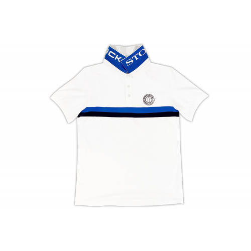 STORCK Polo Jersey SS stand-up collar white, S