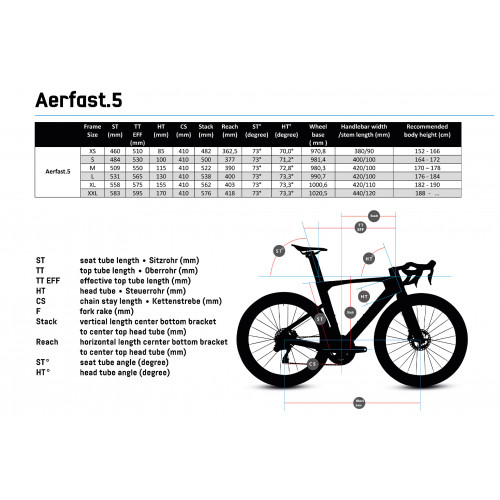 Aerfast.5 Team DA Di2 2x12, ARC 1100/62, XS