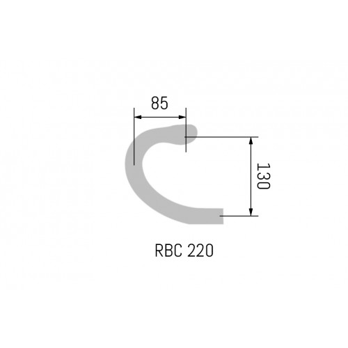 Roadbar RBC220 CP 380mm c/c matt